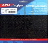 POCH 191 LET ADH NOIR 12,5 MM (sachet)