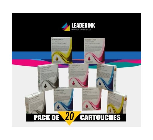 Pack de 20 cartouches compatibles EPSON T0611 - Économisez 27,90€ ★