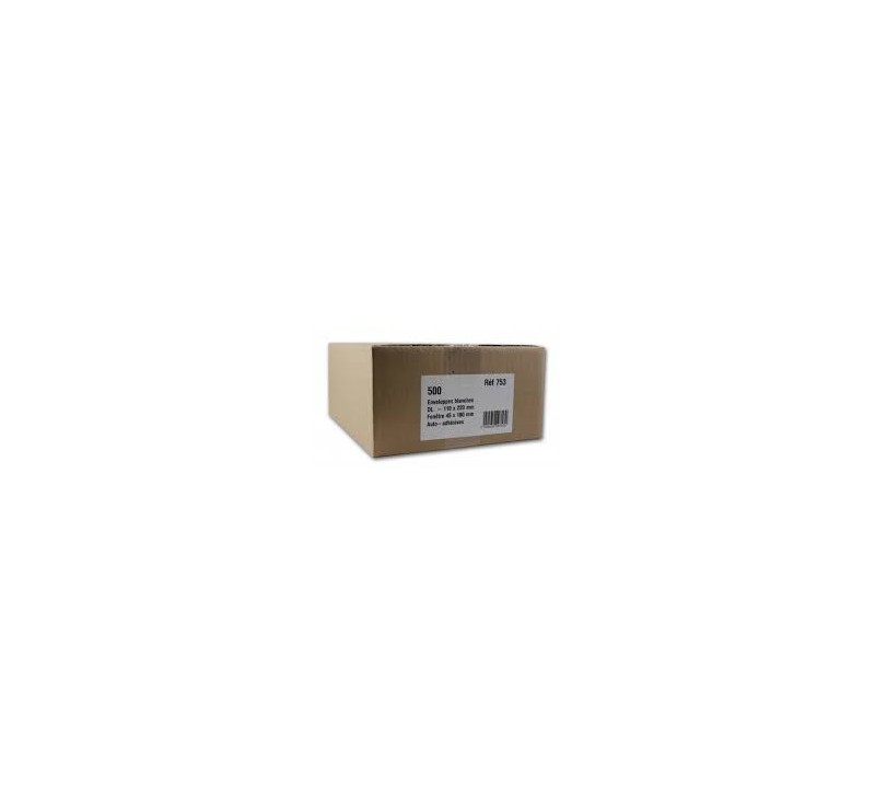 Enveloppes auto-adhésives avec Fenêtre 45 x 100 mm - DL - 110 x 220 mm GPV  Lot de 500